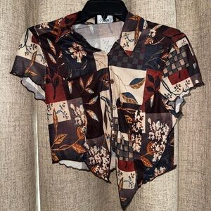 Cider Multicolor Floral Blouse